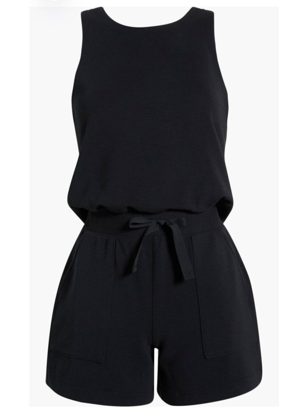 NWT SPANX® AirEssentials Rib UPF 50+ black Romper size S